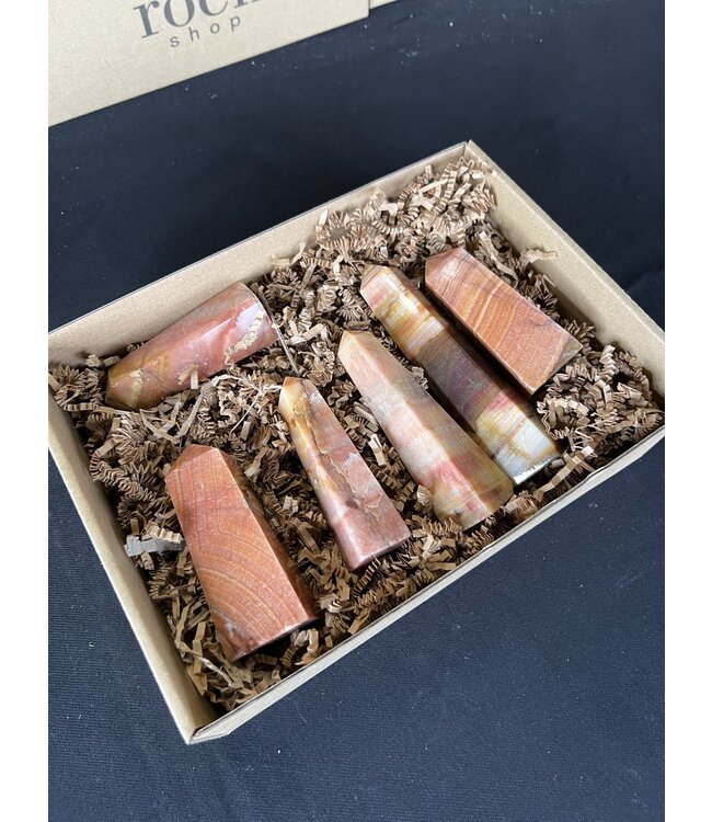 Peach Calcite Points 1KG bulk lot