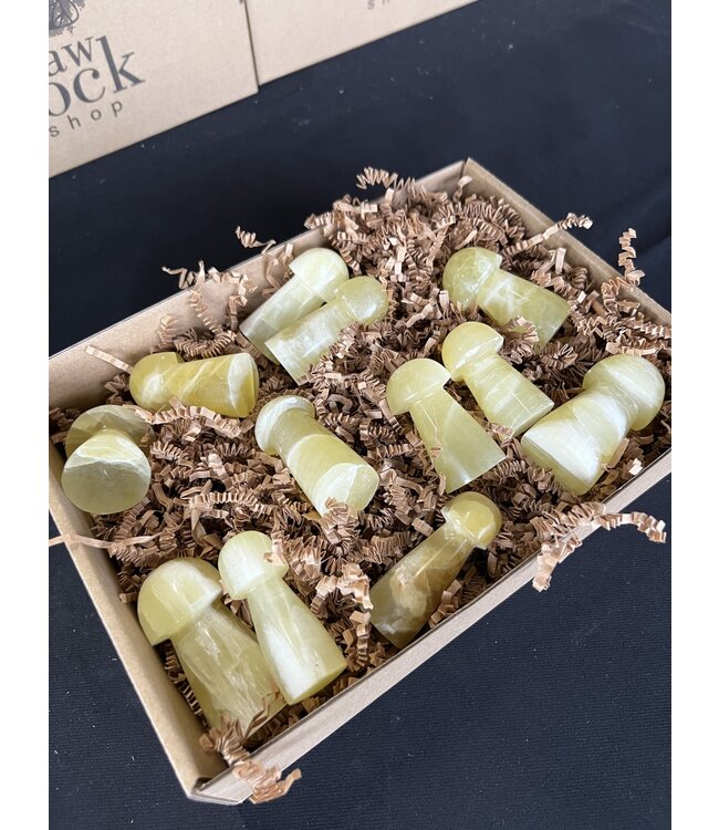 Lemon Calcite Mushrooms 1KG bulk lot