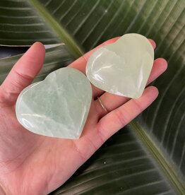 Pistachio Calcite Heart, Size Medium [100-124gr]