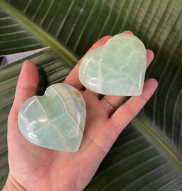 Pistachio Calcite Heart, Size Large [125-149gr]