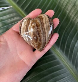 Chocolate Calcite Heart, Size X-Large [150-174gr]