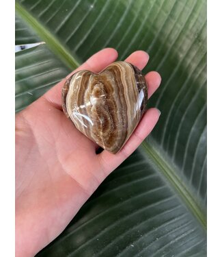 Chocolate Calcite Heart, Size X-Large [150-174gr]