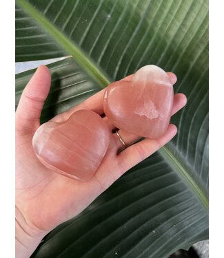 Rose Calcite Heart, Size Large [125-149gr]