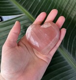 Rose Calcite Heart, Size XX-Large [175-199gr]