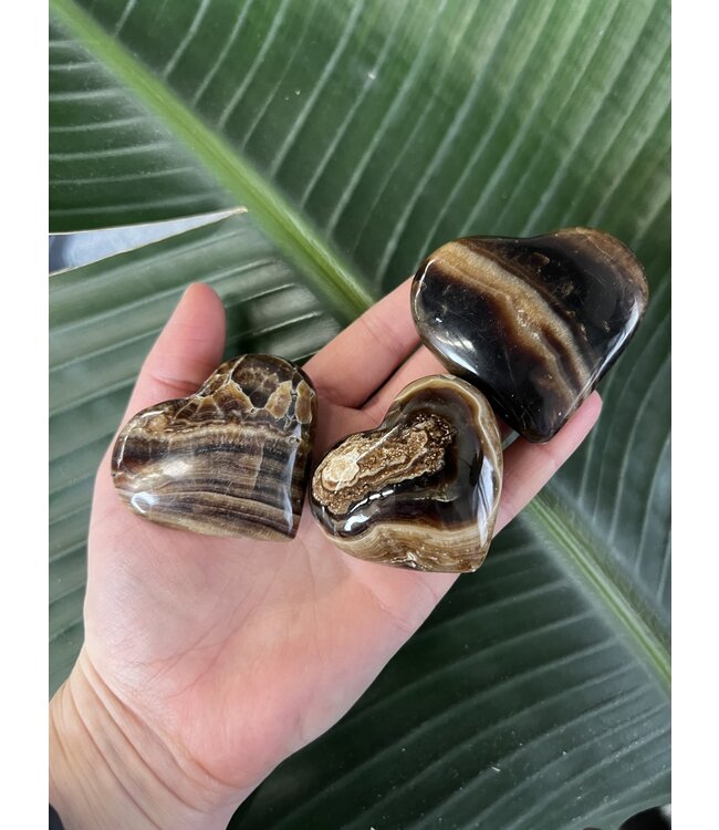 Chocolate Calcite Heart, Size Small [75-99gr]