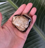 Chocolate Calcite Heart, Size Medium [100-124gr]