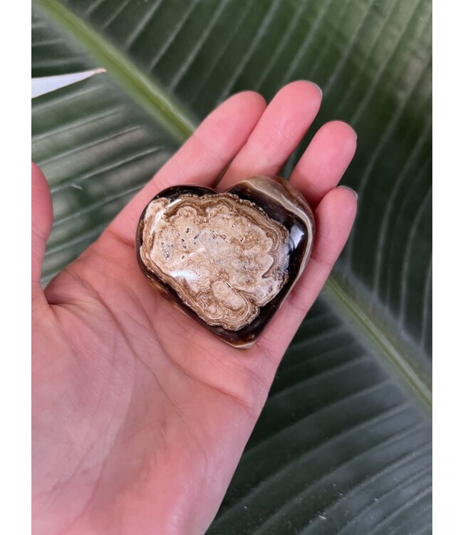 Chocolate Calcite Heart, Size Medium [100-124gr]
