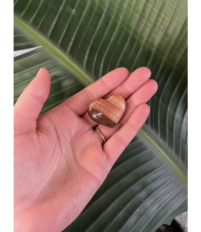 Peach Calcite Heart, Size Baby [1-24gr]