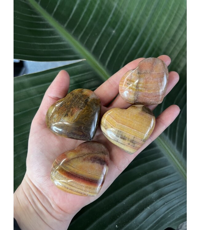 Peach Calcite Heart, Size X-Small [50-74gr]