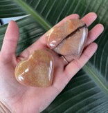Peach Calcite Heart, Size Small [75-99gr]