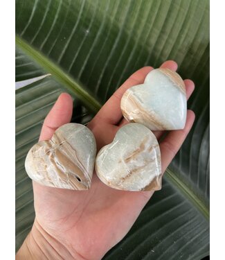 Caribbean Calcite Heart, Size Small [75-99gr]