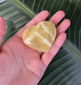 Lemon Calcite Heart, Size X-Small [50-74gr]