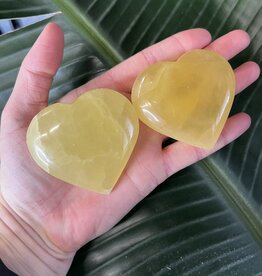 Lemon Calcite Heart, Size Medium [100-124gr]