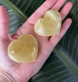 Lemon Calcite Heart, Size Small [75-99gr]