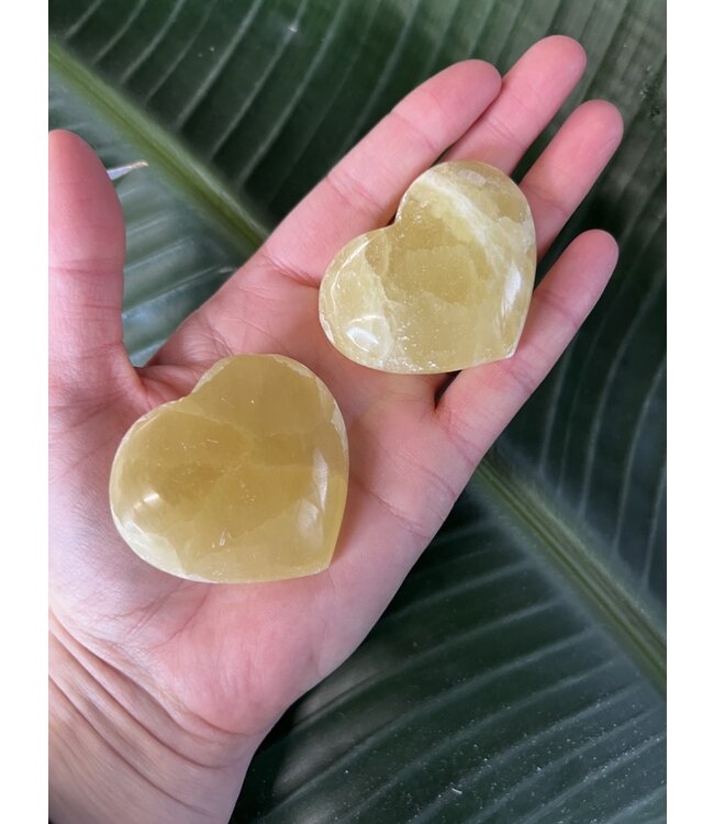 Lemon Calcite Heart, Size Small [75-99gr]