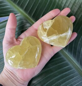 Lemon Calcite Heart, Size X-Large [150-174gr]