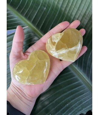 Lemon Calcite Heart, Size X-Large [150-174gr]