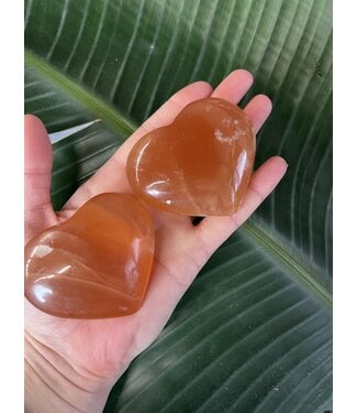 Honey Calcite Heart, Size Large [125-149gr]
