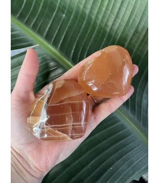 Honey Calcite Heart, Size X-Large [150-174gr]