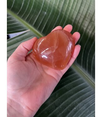 Honey Calcite Heart, Size Giant [250-274gr]
