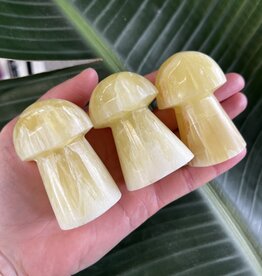 Lemon Calcite Mushroom, Size XX-Large [125-149gr]