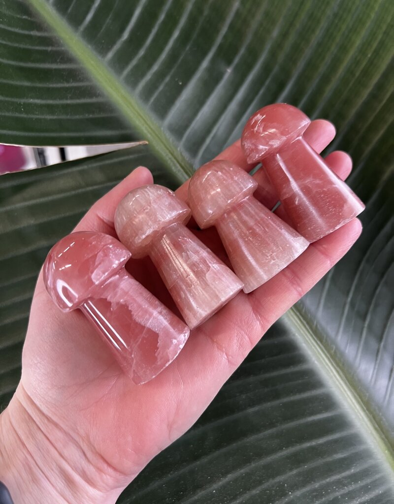 Rose Calcite Mushroom, Size Large [75-99gr]