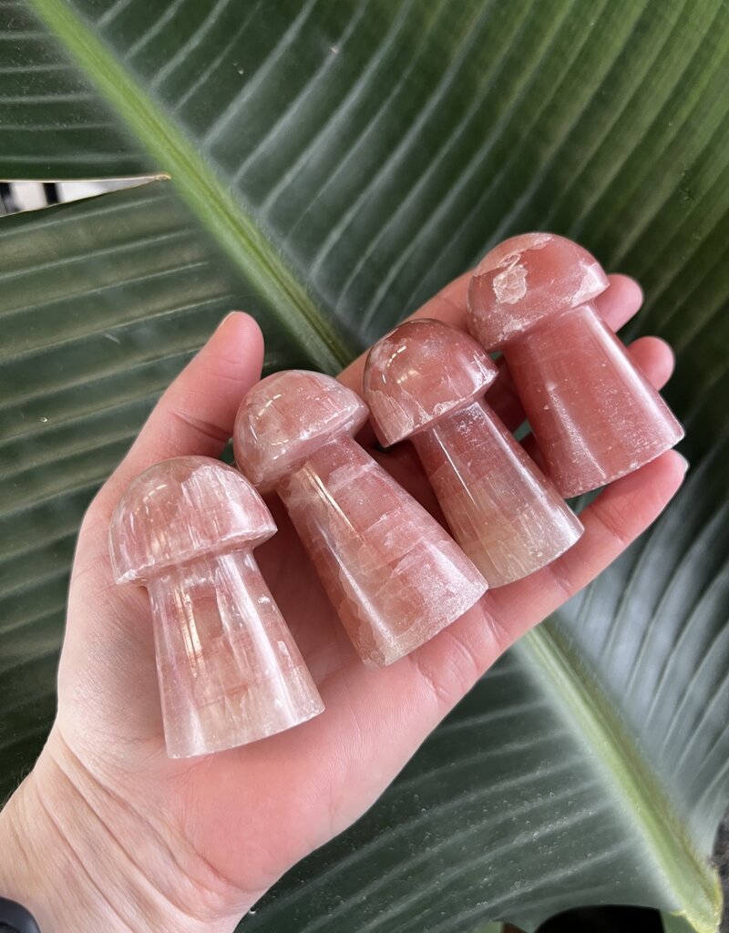 Rose Calcite Mushroom, Size X-Large [100-124gr]