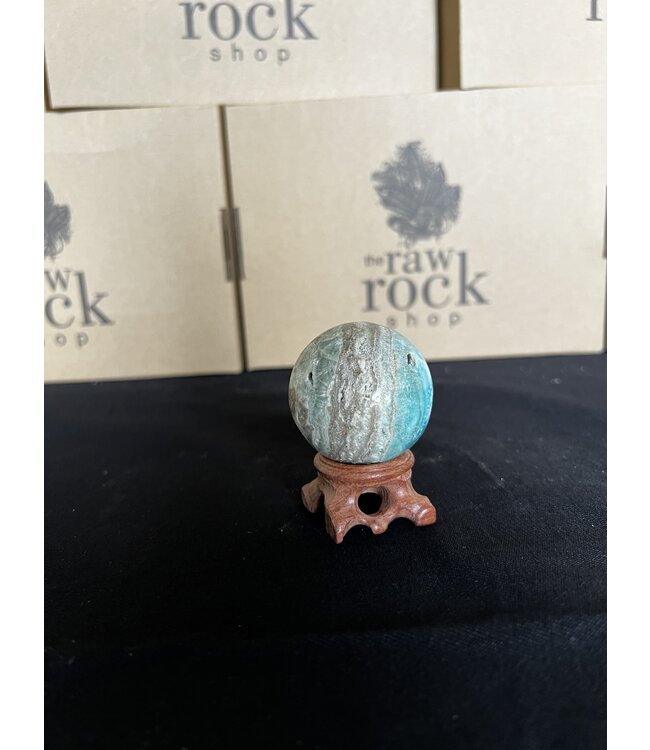 Blue Aragonite Sphere, 45-49mm