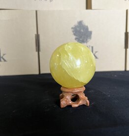 Lemon Calcite Sphere, 60-64mm