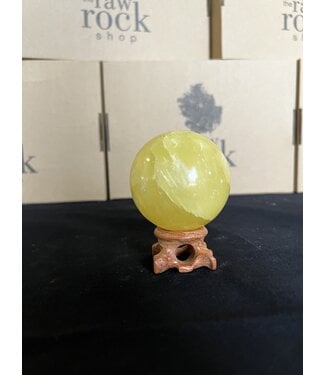 Lemon Calcite Sphere, 60-64mm