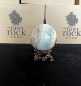 Caribbean Calcite Sphere, 65-69mm