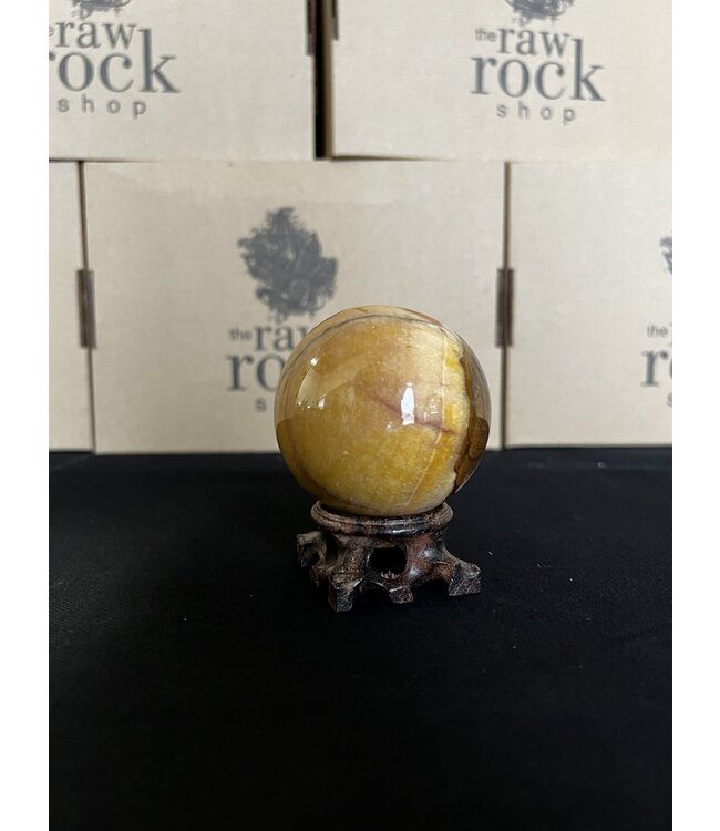 Peach Calcite Sphere, 60-64mm
