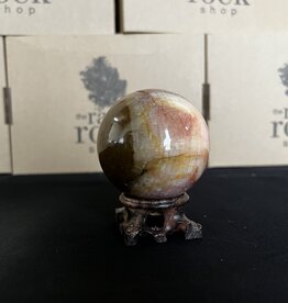 Peach Calcite Sphere, 65-69mm
