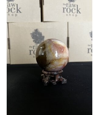 Peach Calcite Sphere, 65-69mm