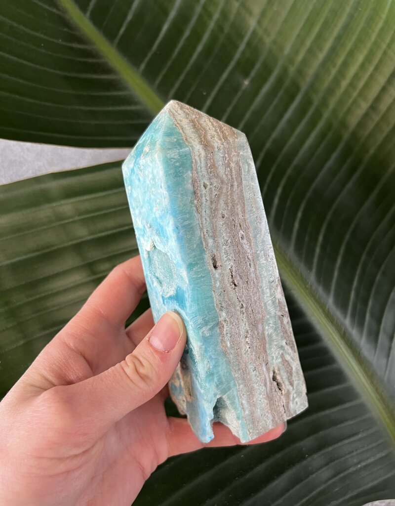 Blue Aragonite Tower #1, 682gr