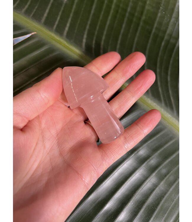 Rose Quartz Pointed Mushroom, Size Medium [50-74gr]
