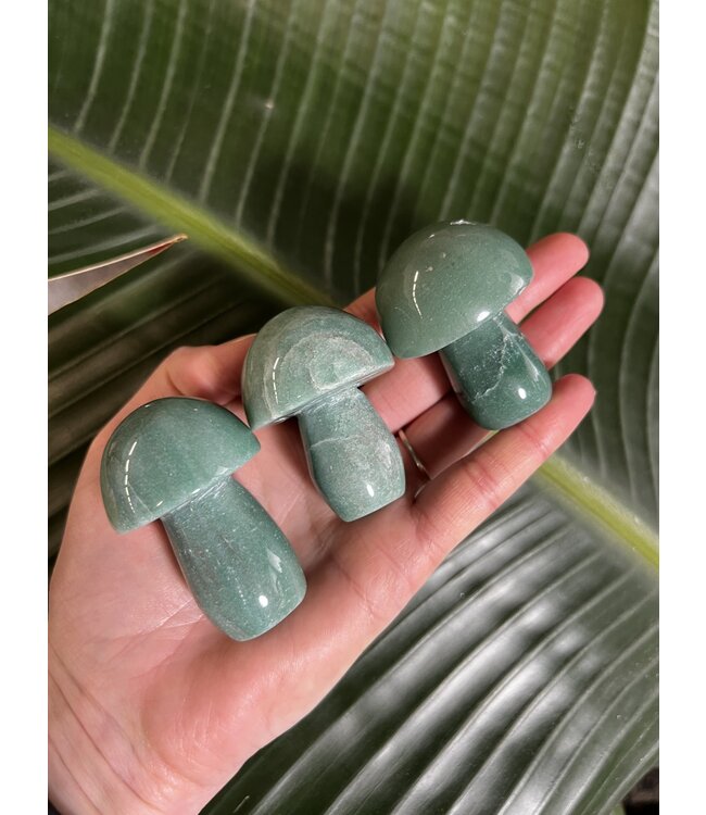 Green Aventurine Mushroom, Size Large [75-99gr]