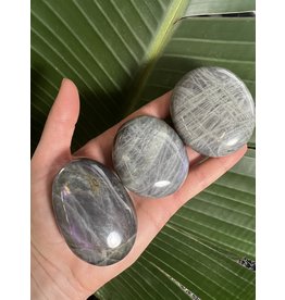 Purple/Orange Labraodorite Palm, Size Medium [100-124gr]
