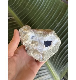 Blue Lace Agate Raw Geode #207, 498gr