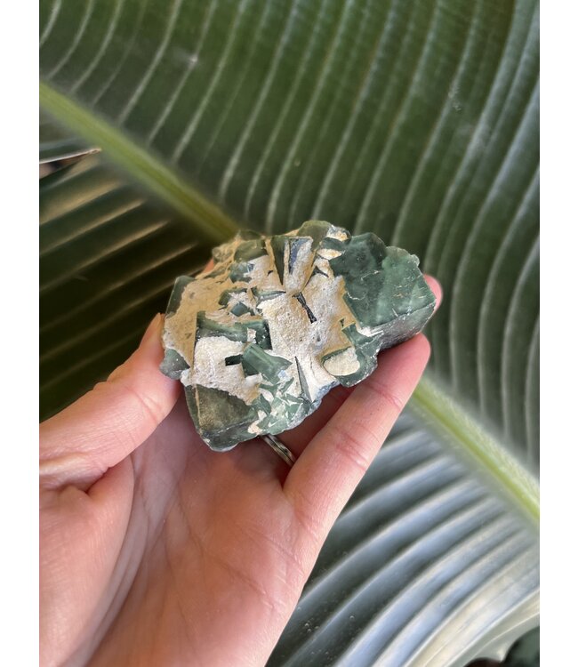 Natural Raw Green Fluorite Specimen #57, 216gr