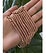 Rose Gold Hematite Rondelle, Polished 15" Strand