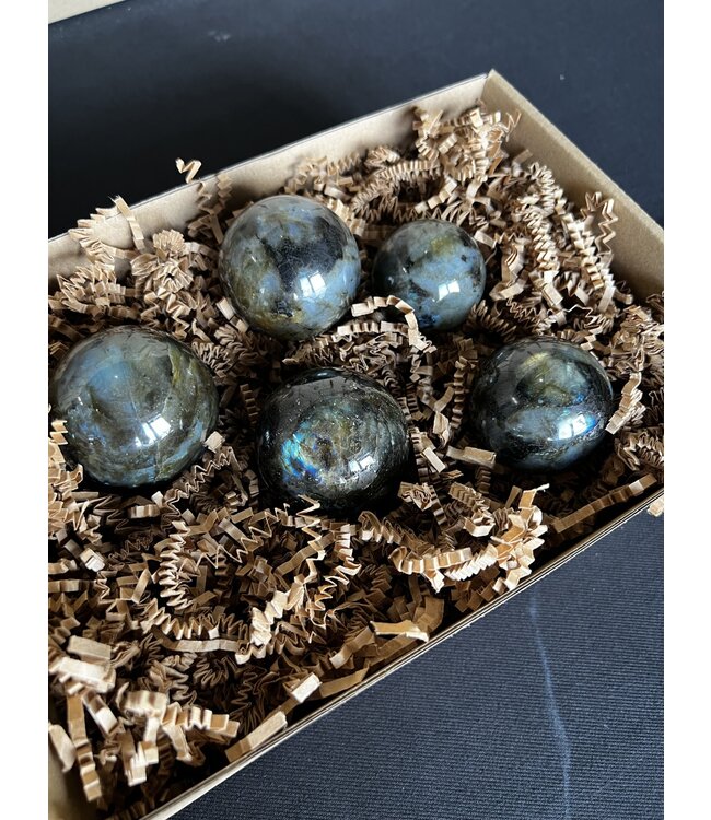 Labradorite Spheres 1KG bulk lot