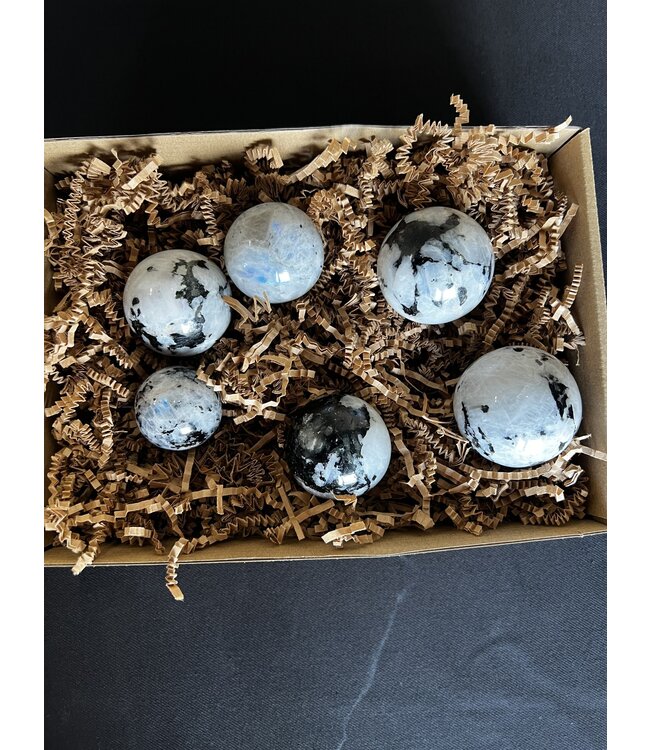 Rainbow Moonstone Spheres 1KG bulk lot