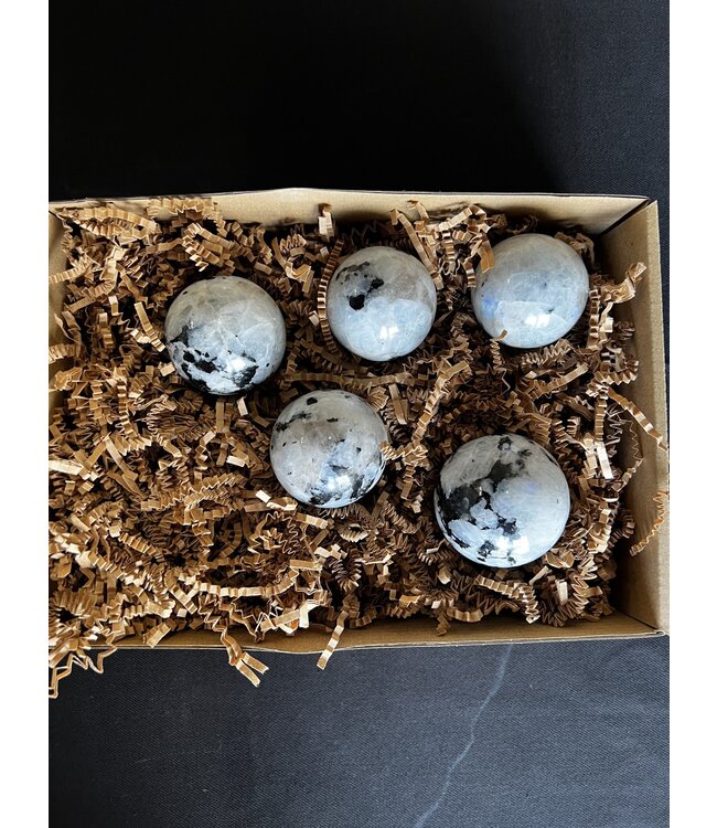 Rainbow Moonstone Spheres 1KG bulk lot