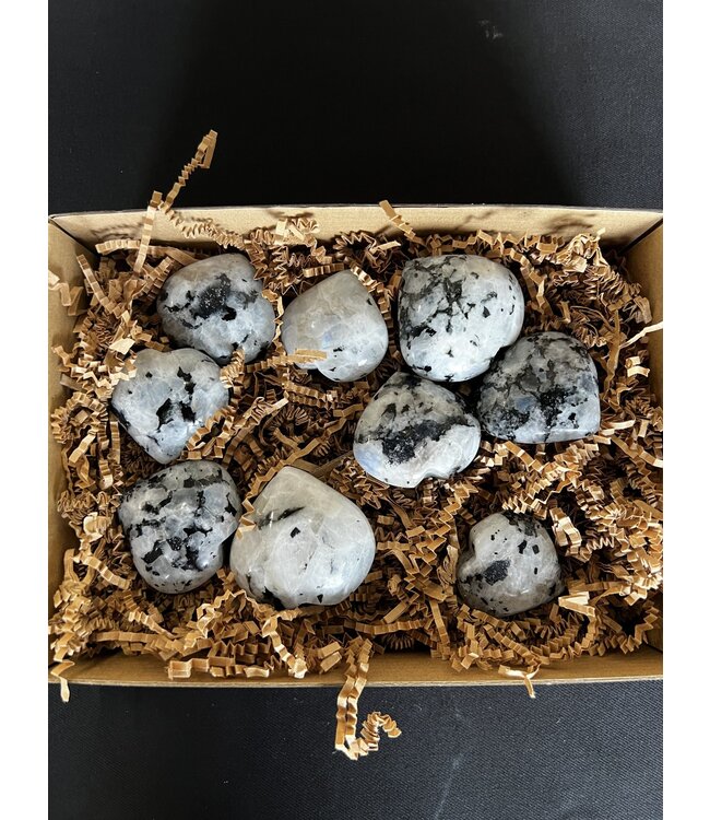 Rainbow Moonstone Hearts 1KG bulk lot