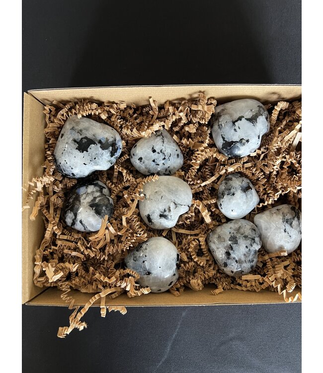 Rainbow Moonstone Hearts 1KG bulk lot