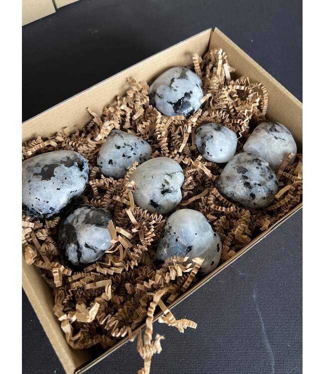 Rainbow Moonstone Hearts 1KG bulk lot