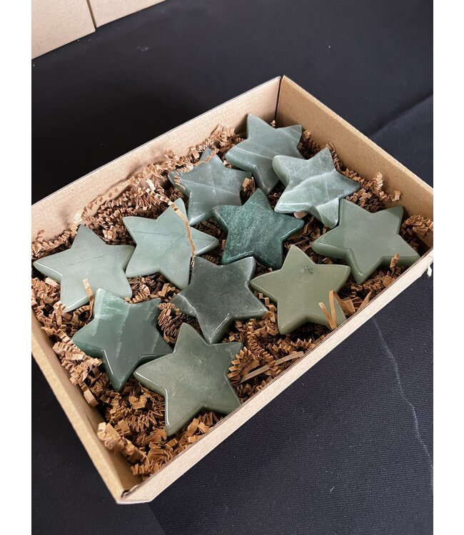 Green Aventurine Stars 1KG bulk lot