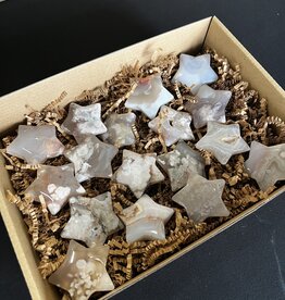 Flower Agate Stars 1KG bulk lot