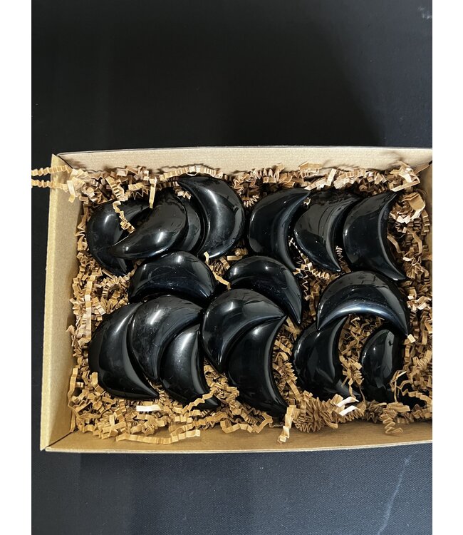 Black Obsidian Moons 1KG bulk lot